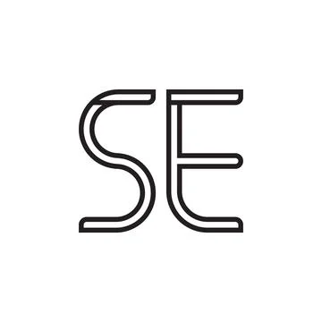 Se initial letter vector logo icon Ilustração Stock