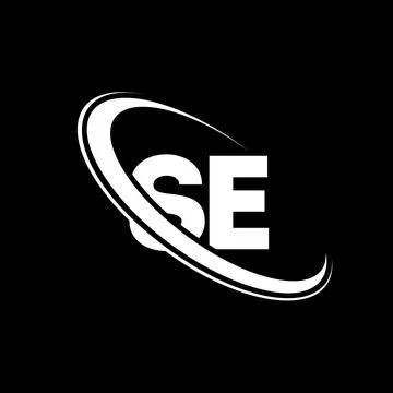 SE logo. S E design. White SE letter. SE/S E letter logo design. Initial le.. Stock Photos