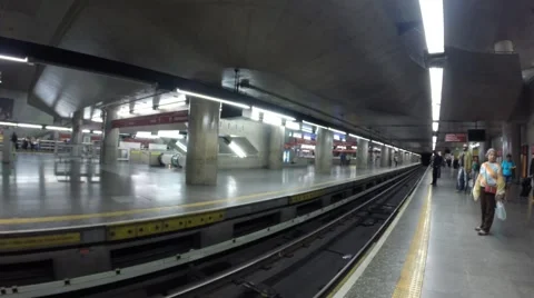 Sé station at the red line in sao paulo city 스톡 동영상 57828991