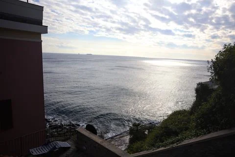 Sea above a cliff Stock Photos