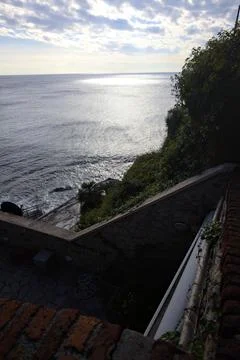 Sea above a cliff 스톡 사진