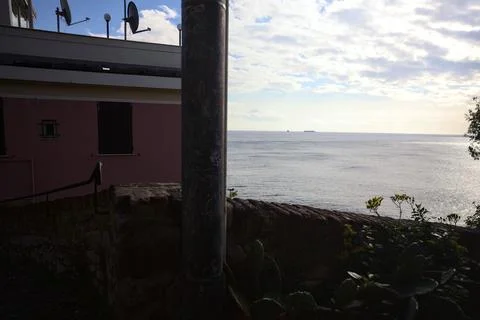Sea above a cliff Stock Photos