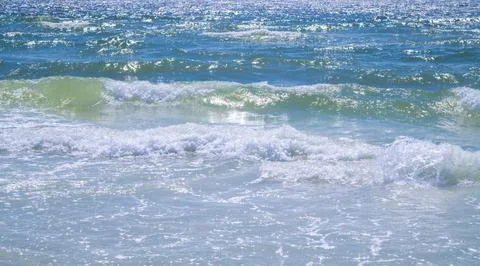 Sea with abstract pattern. Sea with motion texture. Sea on shoreline coast. S Photos