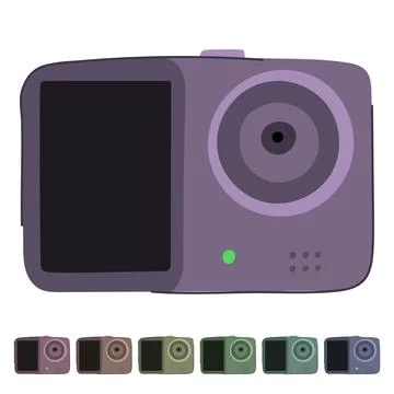 Sea action camera vector cartoon graphic Stock Illustration