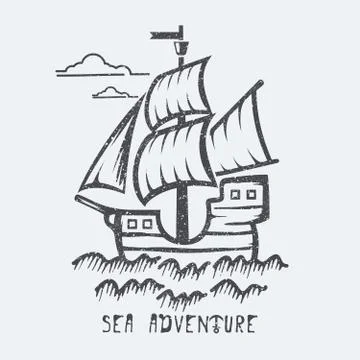 Sea adventure Stock Illustration