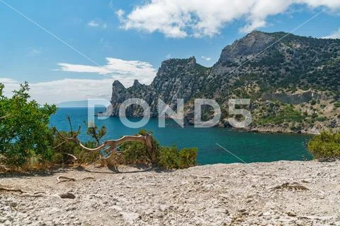 Sea aerial view, Top view, amazing nature background.The color of the water a Stock Photos