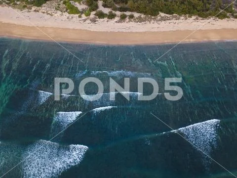 Sea aerial view, top view, amazing nature background Stock Photos