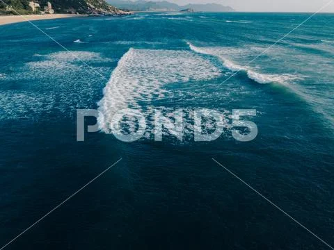 Sea aerial view, top view, amazing nature background Stock Photos