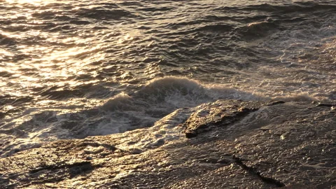 Sea agitated between rocks Stock Footage 161478314