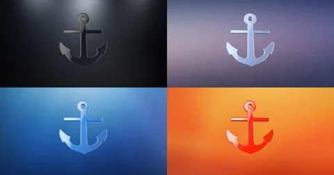 Sea Anchor 3d Icon Stock Footage 71472675