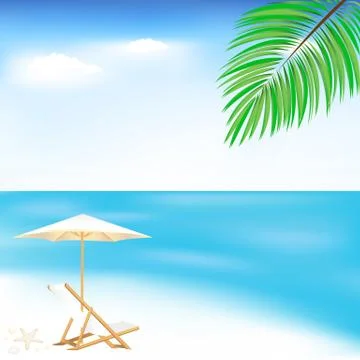 Sea and beach Stock Illustration
