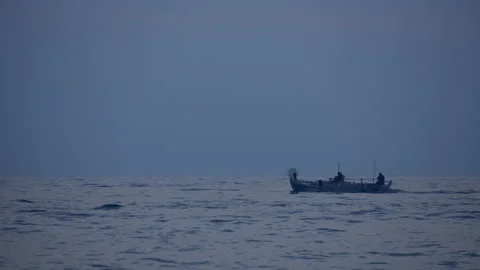 Sea and Boat Stock Footage 170297653