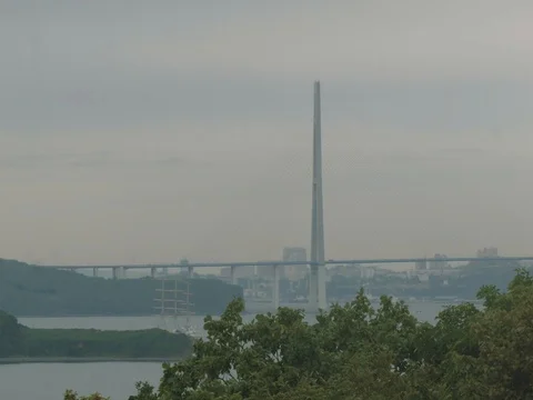 Sea and bridge Stock Footage 80672058