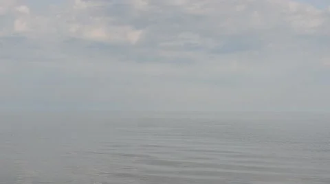 Sea and clouds and seagulls. Stock Footage