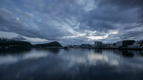 Sea and clouds, Norway Stock Footage 104890698