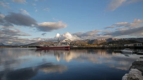 Sea and clouds, Norway Stock Footage 105906826