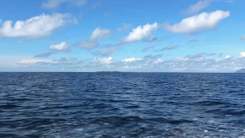 Sea and clouds from a speedboat Stock Footage 75037900