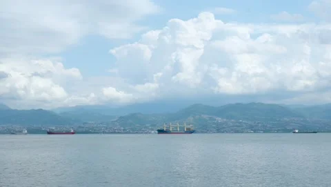 Sea and clouds time lapse Video stock 224118454