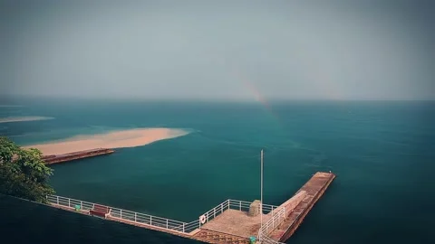 Sea and clouds. timelapse. ocean view. Stock Footage 221687431