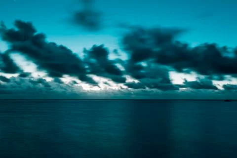 Sea and cloudscape at dusk Foto stock