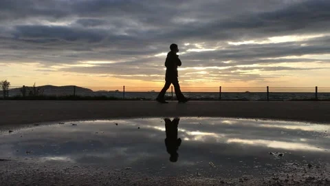 Sea and cloudy sunset Video stock 145900527