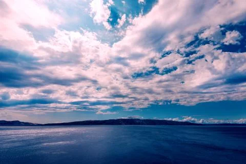 Sea and dramatic sky Foto stock