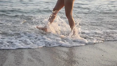 Sea and legs Stock Footage 261868964