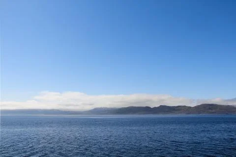 Sea and mountain range Stock Photos