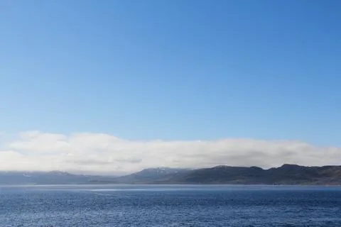 Sea and mountain range Stock Photos