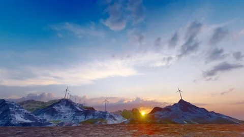 Sea and mountain wind power Stock Footage 218421366