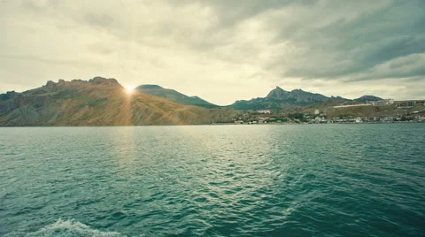 Sea and Mountains Stock Footage 53060175