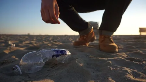 The sea and the plastic Stock Footage 122363180