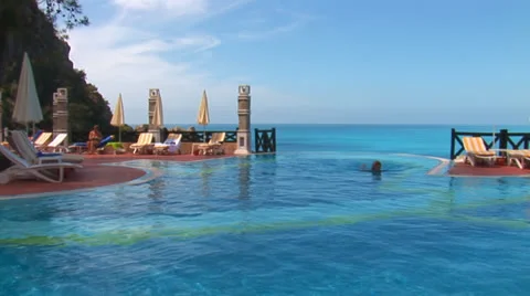 Sea and pool Stock Footage 24232754