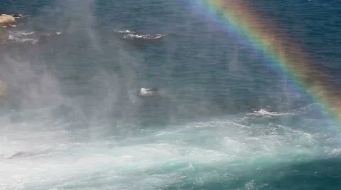 Sea and Rainbow Stock Footage 55367847