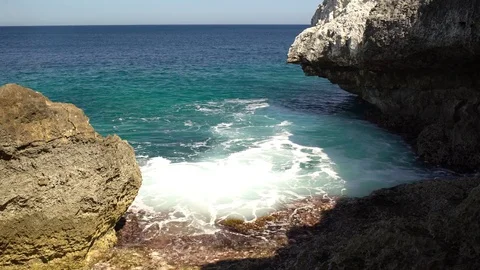 Sea and rocks Stock Footage