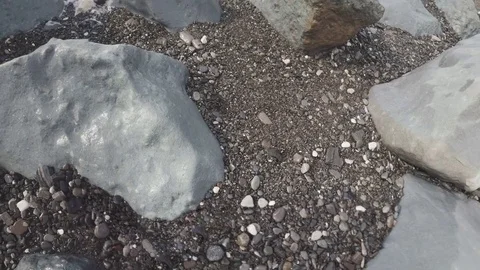 Sea and rocks. Tiny Little Planet 360 Stock Footage 71206392