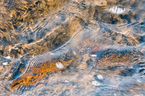 Sea and sand pattern stream water flowing, Aksa Beach, Malad, Bombay Mumba... Stock Photos