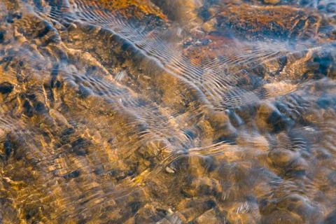 Sea and sand pattern stream water flowing, Aksa Beach, Malad, Bombay Mumba... Stock Photos