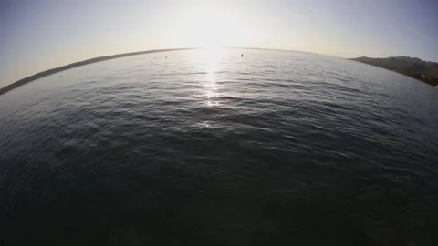 Sea and sky with clouds at sunset. Stock Footage 137788375