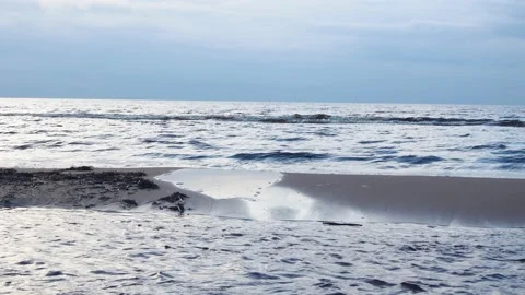 Sea and sky in the evening Stock Footage 130877070