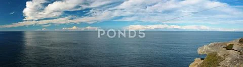Sea and sky panorama Stock Photos