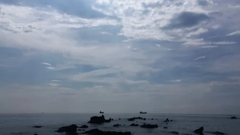 Sea and sky timelapse Stock Footage 117927992