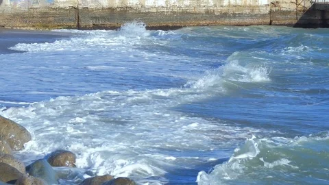 Sea and small waves Video stock 83689768