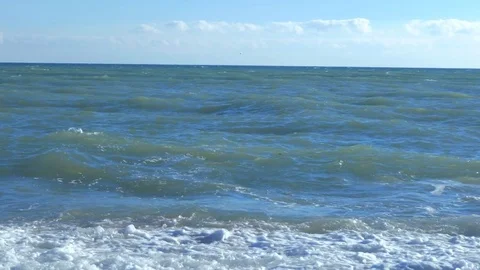 Sea and small waves Video stock 83690031
