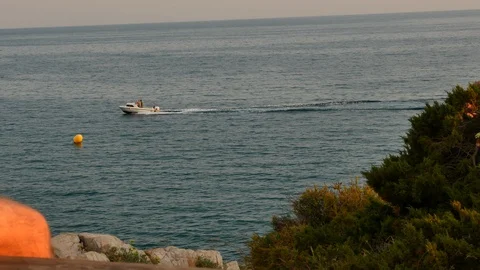 Sea and steep rugged cliffs at Spain Stock Footage 93816742
