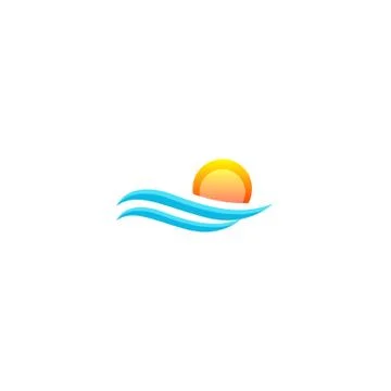 Sea and sun Stock Illustration
