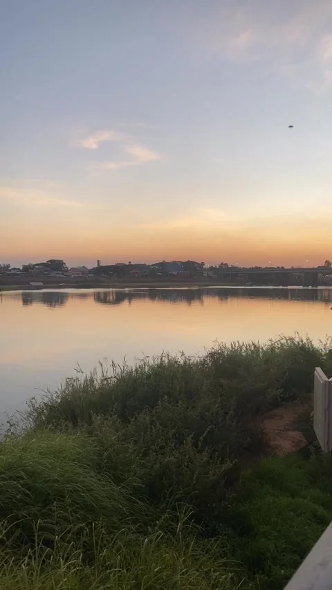 Sea and sunset in evening. Video stock 312287207