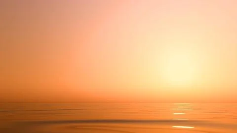Sea and Sunset Stock Illustration