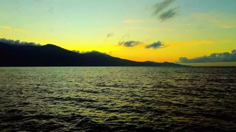 Sea and Sunset View Stock Footage 331123385