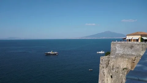 Sea and the volcano Stock Footage 83803260